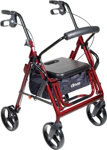 Drive Medical Duet Rollator/Transport Chair — 8" Casters