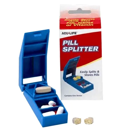 Acu-Life® Splitter Crush Pill Box 4-in-1