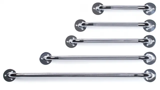 Lumex 18" Chrome Grab Bar, Knurled