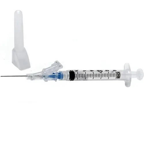 3 mL syringe with 23 G x 1 in. shielding intramuscular injection needle