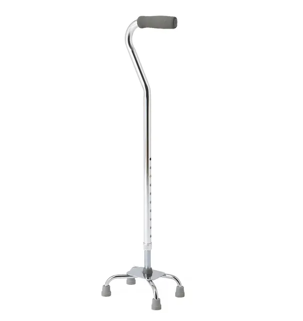 Quad Cane, Adult Narrow Base Black Wt Cap=250 Lbs