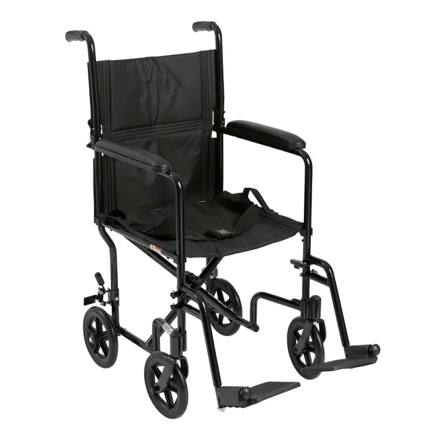 19" Aluminum Transport Chair, blue