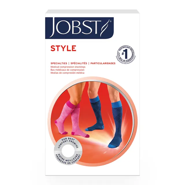JOBST® Casual Pattern Compression Stockings, knee high