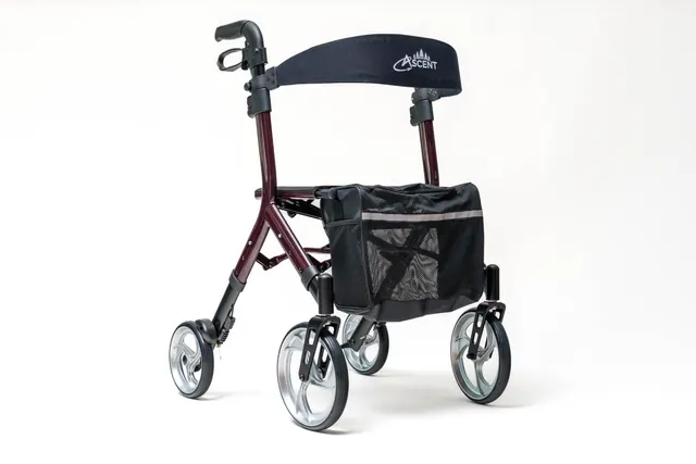 ROLLATOR, ASCENT, TEXTURED BLACK, 10" WHEELS, 300LB WT CAP