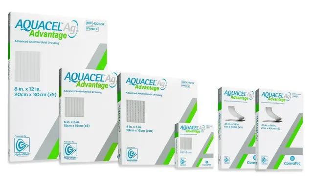 AQUACEL® Ag Advantage Silver Antimicrobial Dressing, 6"x6"